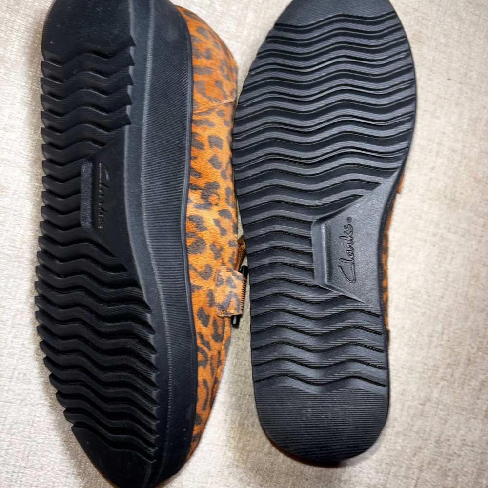 Clarks Collection Leopard Print Platform Loafers … - image 8